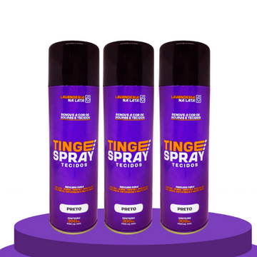Kit 3 Tinta de Tecidos Roupas Estofados Carpetes - Tingespray 300ml